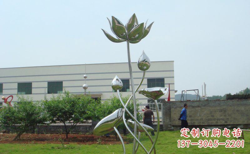 宁波不锈钢荷花雕塑