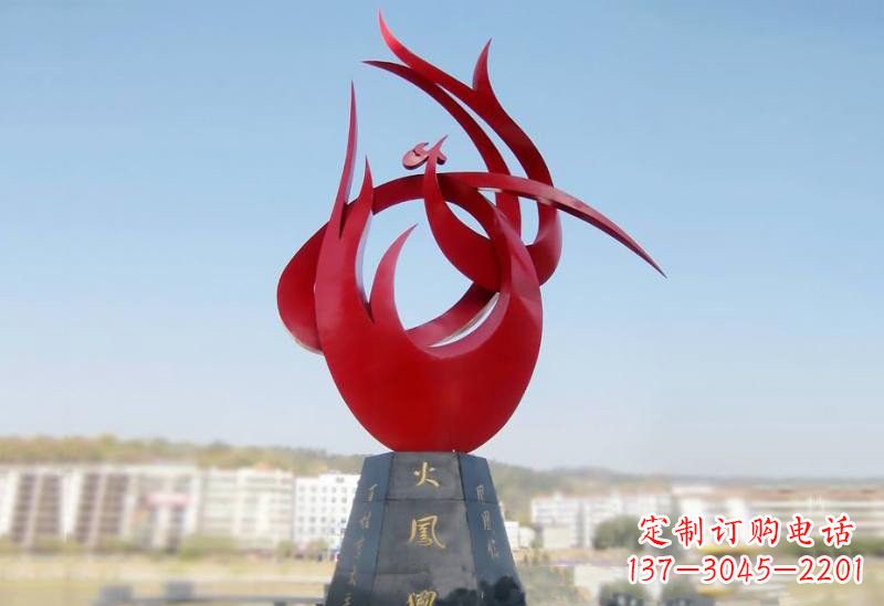 宁波凤凰雕塑——点缀不锈钢公园