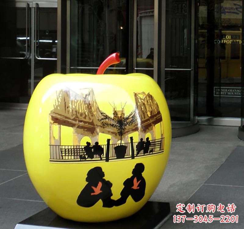 宁波不锈钢苹果雕塑——一座精美的公园景观