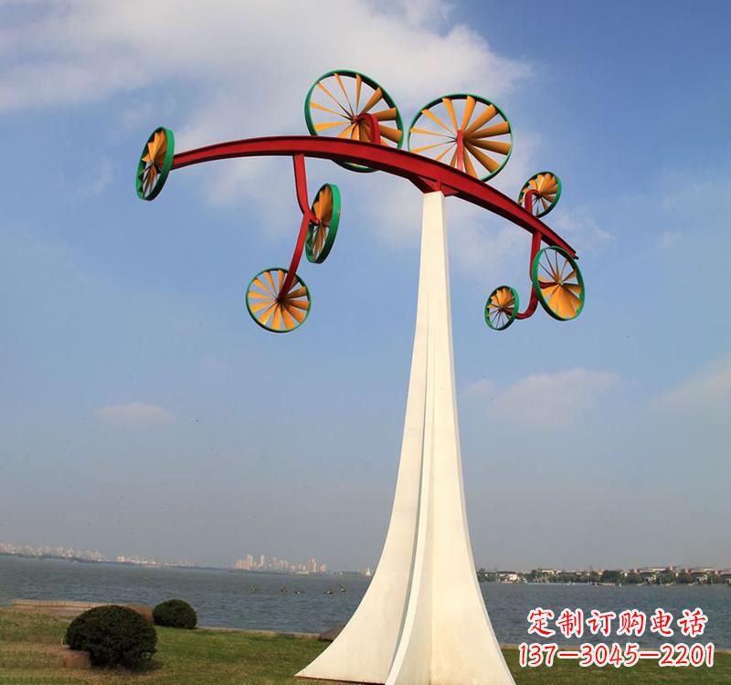 宁波不锈钢风车雕塑缔造美丽公园
