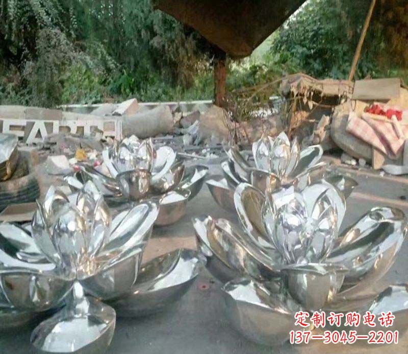 宁波不锈钢荷花雕塑给公园带来灿烂美景