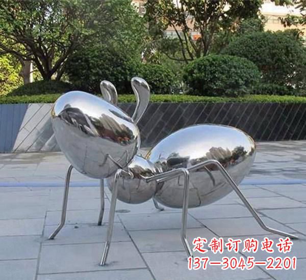 宁波不锈钢蚂蚁雕塑一座镜面公园的精美装点