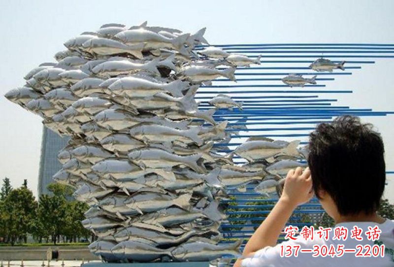 宁波不锈钢公园鲤鱼雕塑传承传统文化