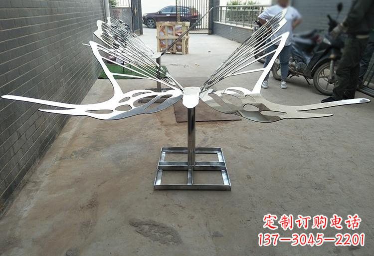 宁波不锈钢公园镂空蝴蝶雕塑