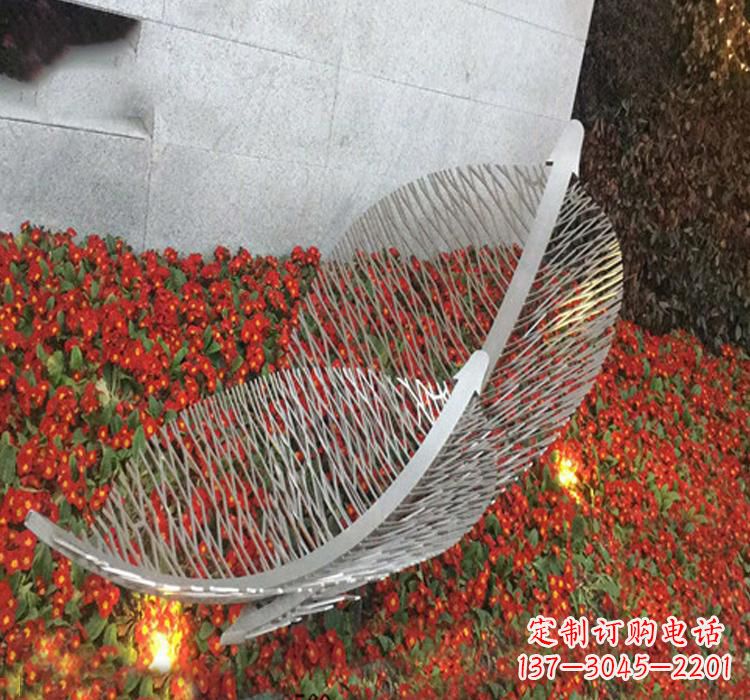 宁波不锈钢公园镂空树叶雕塑——精致艺术品