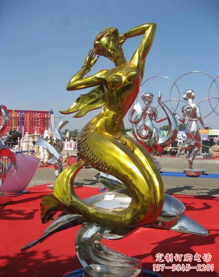宁波不锈钢美人鱼雕塑——美丽的象征