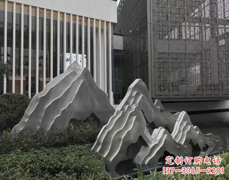 宁波不锈钢公园小区精美的假山雕塑