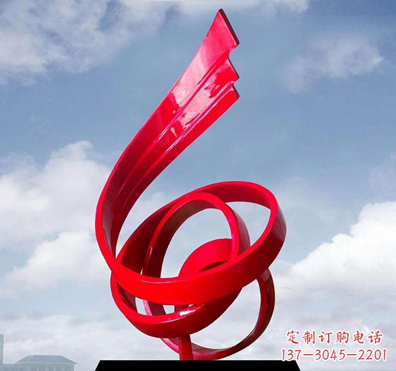 宁波美丽的飘带雕塑——城市的精灵