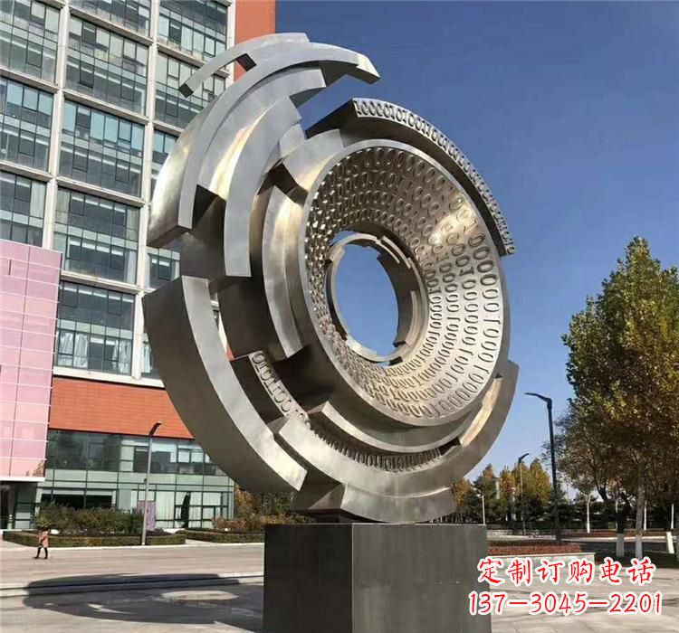 宁波不锈钢广场齿轮雕塑