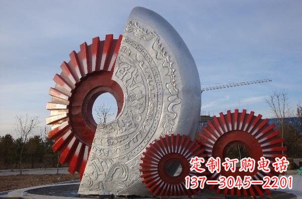 宁波不锈钢广场抽象齿轮雕塑