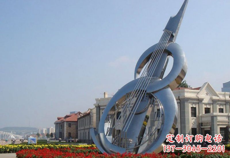 宁波不锈钢大提琴雕塑