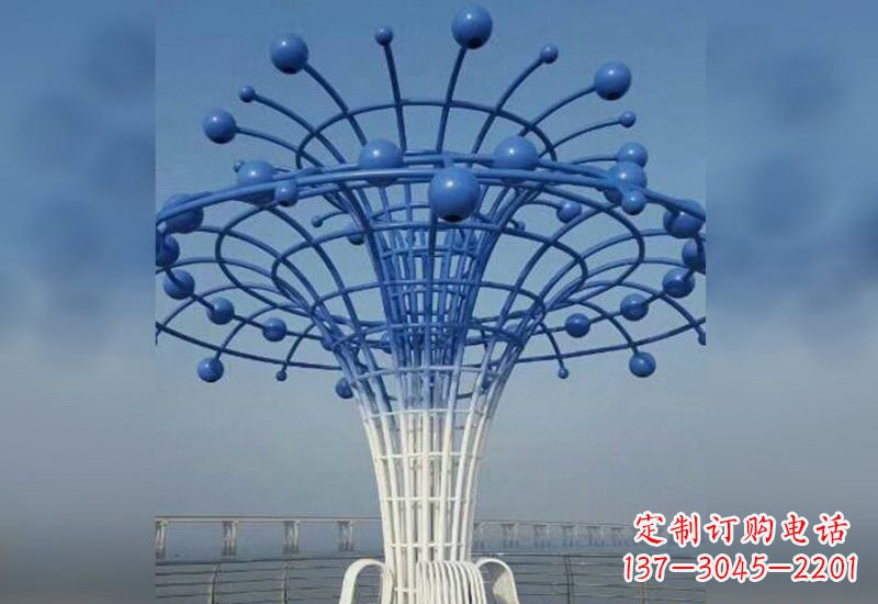 宁波不锈钢广场上的喷泉雕塑