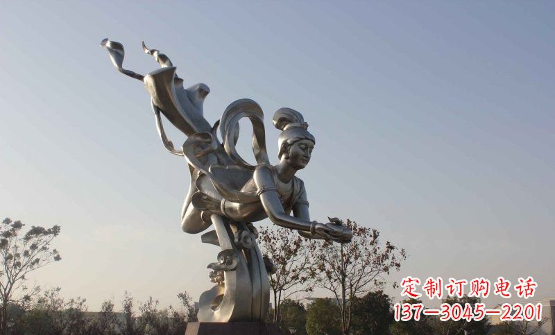 宁波不锈钢蟠桃仙女雕塑美丽的传说