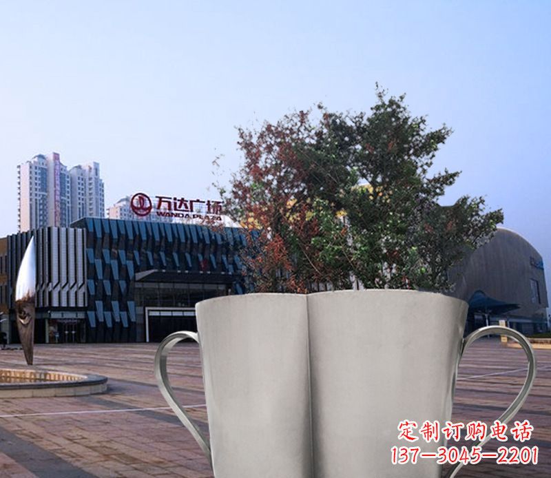 宁波不锈钢花盆雕塑带来精致的艺术感受