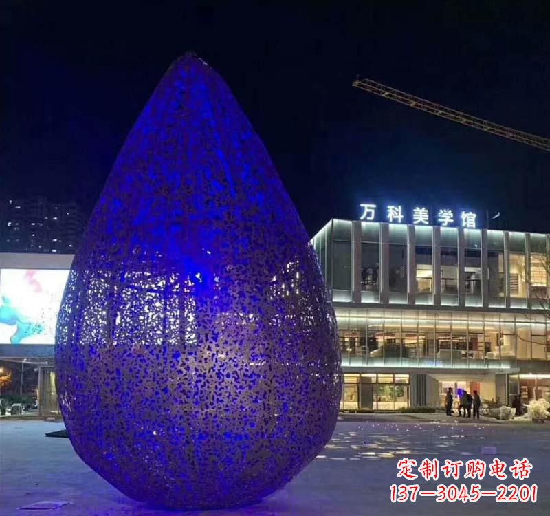 宁波不锈钢水滴雕塑-自然之美