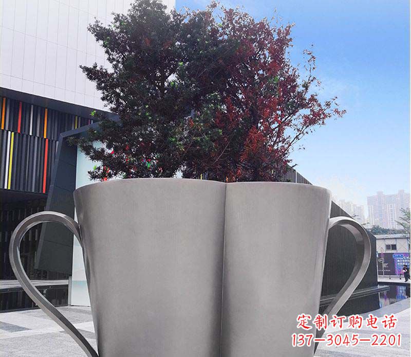 宁波不锈钢花盆雕塑美观耐用