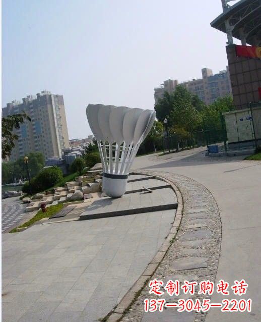 宁波羽毛球雕塑一座展现精神风貌的艺术精品