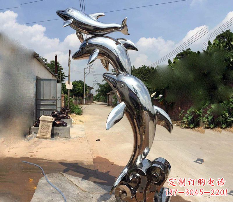 宁波不锈钢海豚雕塑艺术的浪漫