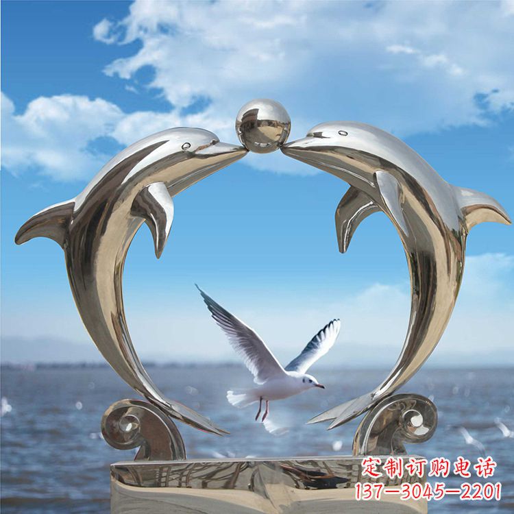 宁波不锈钢海豚雕塑精美的海洋之美