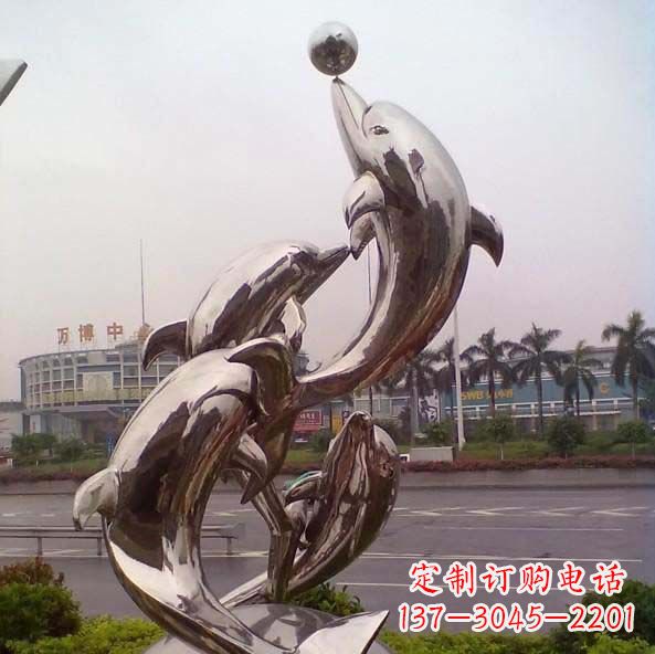宁波不锈钢海豚雕塑艺术之美