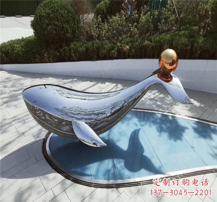 宁波不锈钢海豚精美的雕塑作品