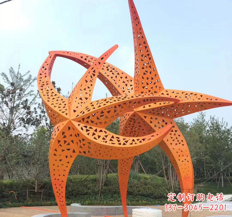 宁波不锈钢海星海洋动物雕塑——美丽的海洋艺术