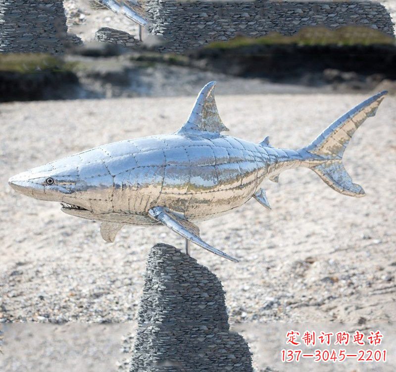 宁波不锈钢海洋公园鲨鱼雕塑