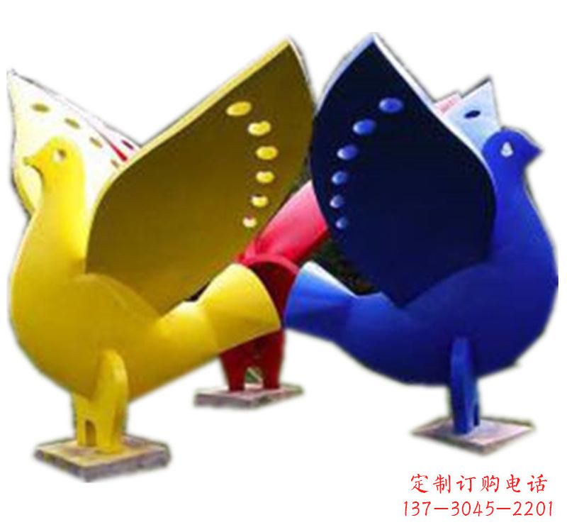宁波不锈钢制作的和平鸽雕塑