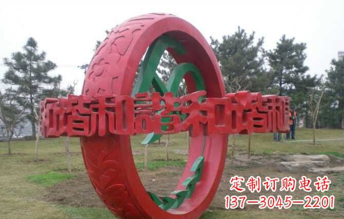 宁波不锈钢谐圆环雕塑精致美观