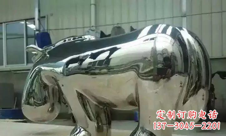宁波不锈钢河马雕塑一种新颖的艺术形式