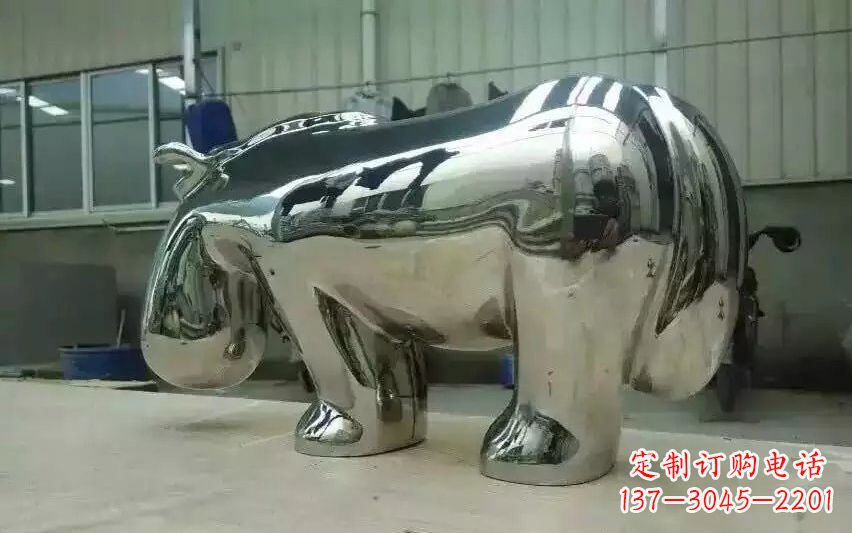 宁波不锈钢河马雕塑美观耐用的艺术品