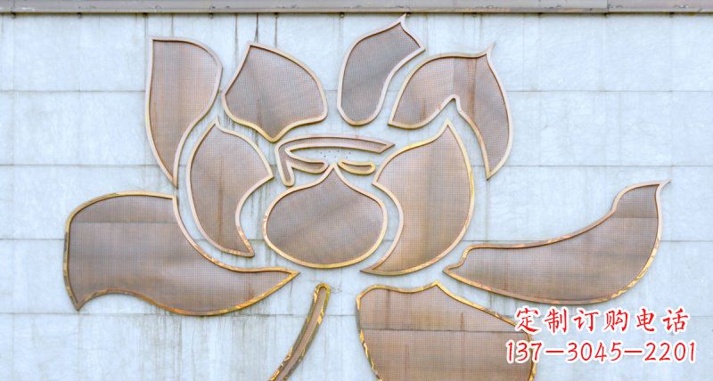 宁波不锈钢荷花雕塑精致而富有意象