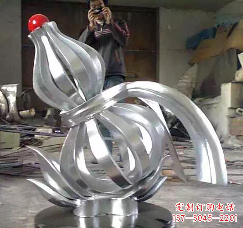宁波不锈钢葫芦雕塑精美而传统