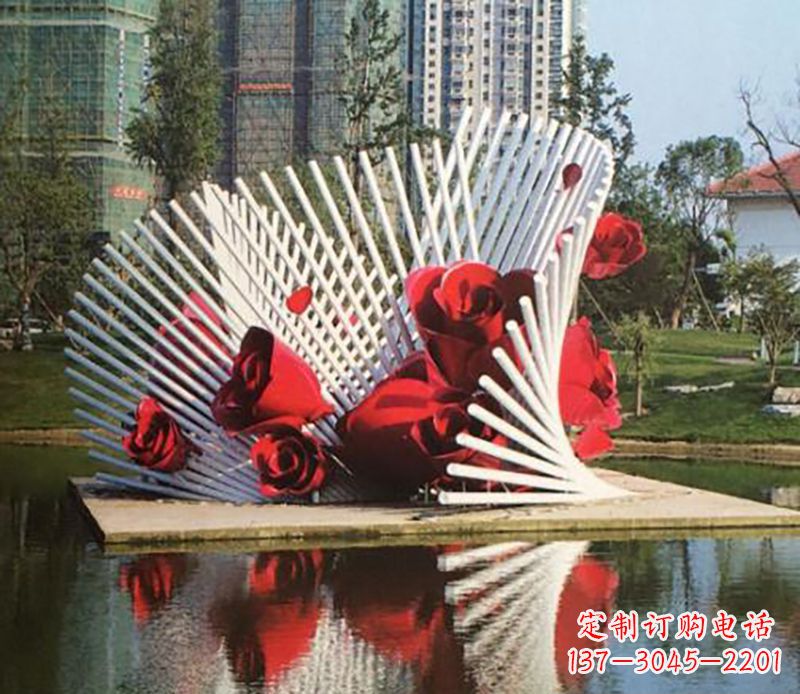 宁波不锈钢玫瑰雕塑——美丽的艺术之作
