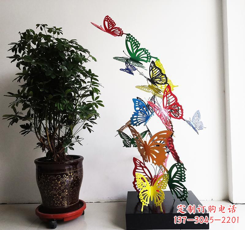 宁波不锈钢蝴蝶雕塑精美的艺术品
