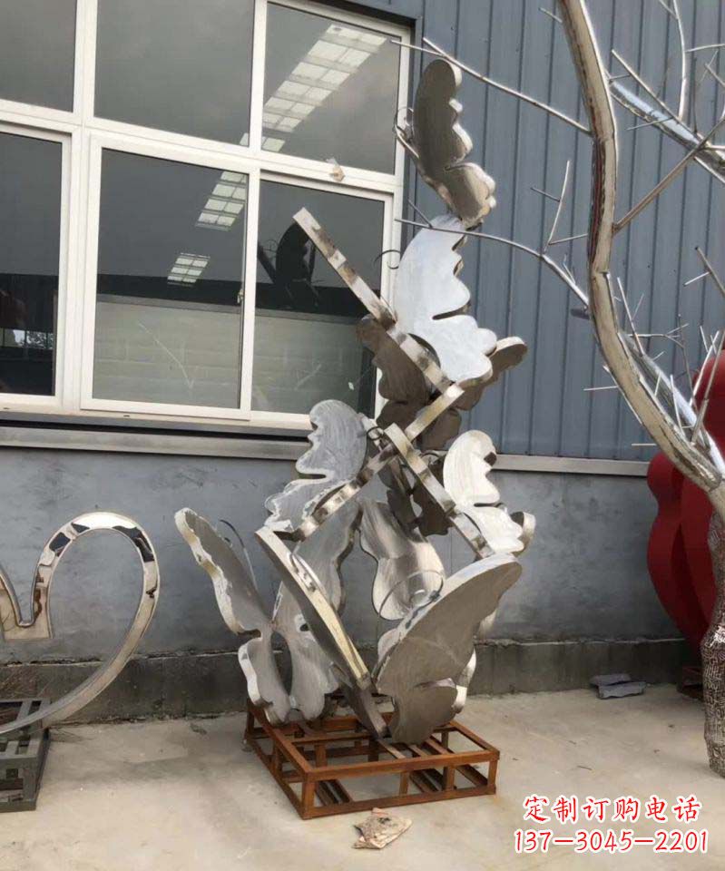 宁波蝴蝶之舞不锈钢雕塑精美绝伦