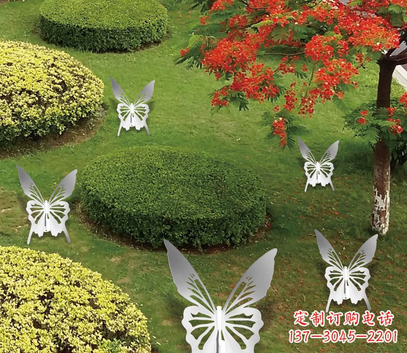 宁波灵动飞舞不锈钢蝴蝶雕塑
