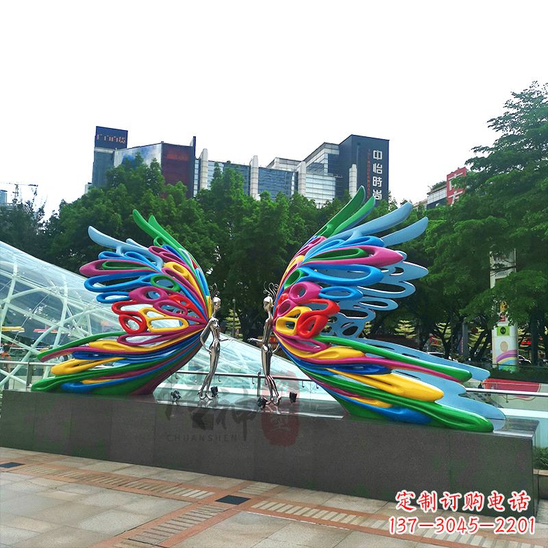 宁波蝴蝶城市广场步道装饰雕塑