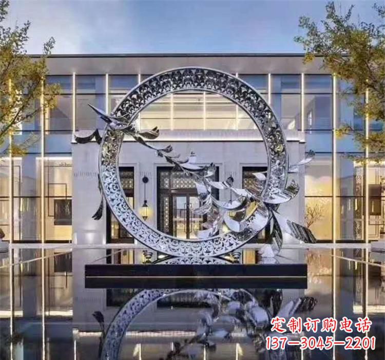 宁波大雁飞翔,不锈钢户外雕塑雍容陈列