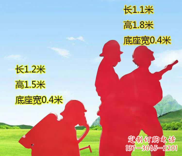 宁波表彰消防英雄——不锈钢消防员人物雕塑