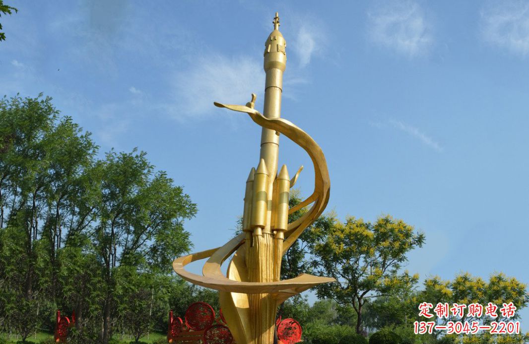 宁波火箭飞向蓝天不锈钢火箭广场景观雕塑