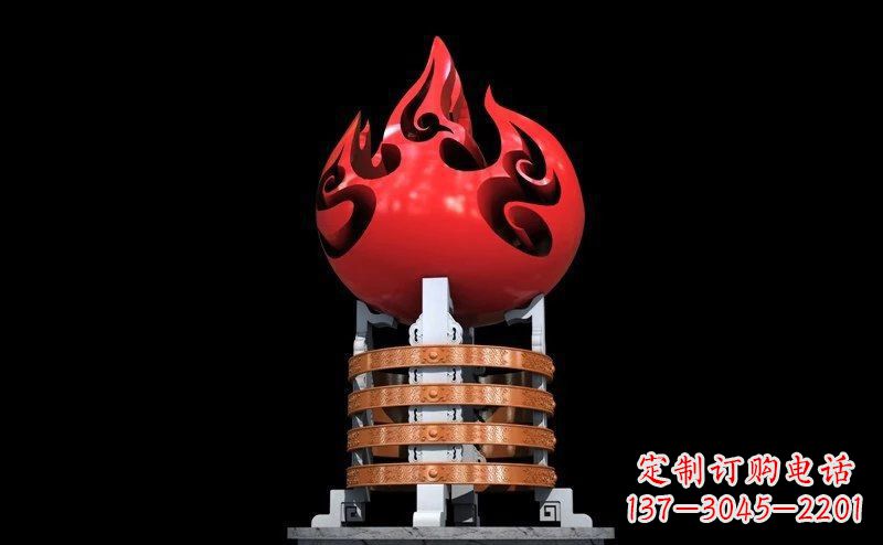宁波不锈钢火炬雕塑传承奋进精神
