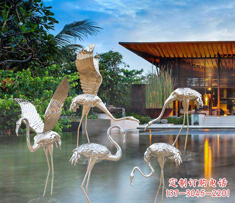 宁波精美不锈钢火烈鸟雕塑