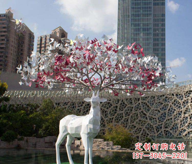 宁波不锈钢梅花鹿雕塑艺术的精美结晶