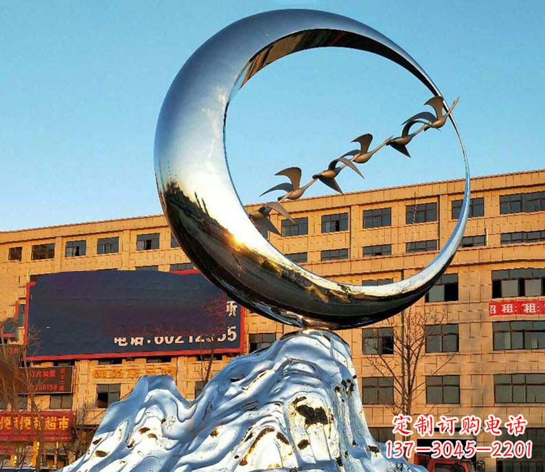 宁波雁雕塑不锈钢的艺术精灵