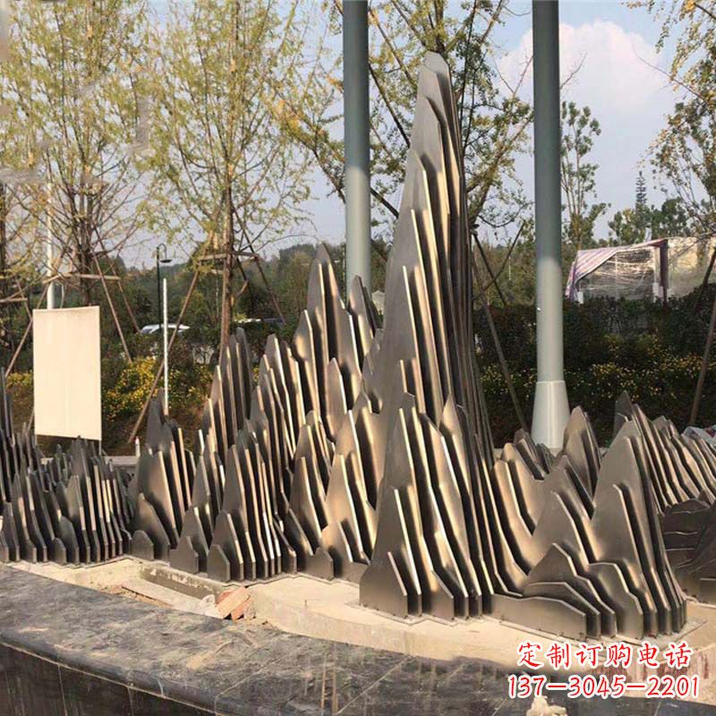 宁波不锈钢假山雕塑艺术与环境的完美结合