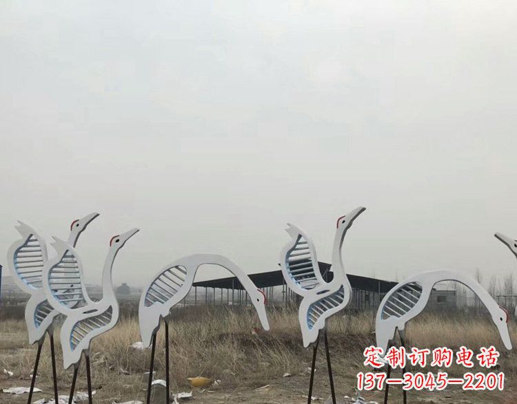 宁波精美不锈钢仙鹤雕塑