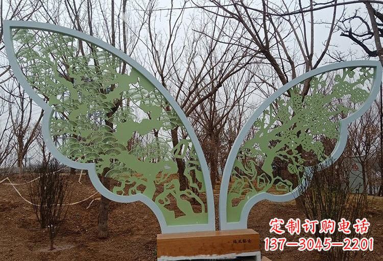 宁波不锈钢剪纸蝴蝶翅膀雕塑