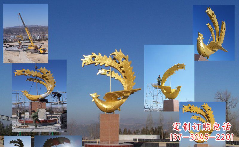 宁波凤凰金色雕塑——展现凤凰之美
