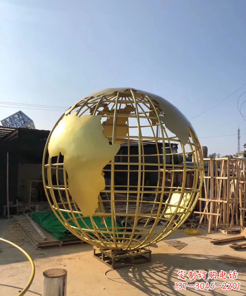 宁波不锈钢金属地球仪雕塑一种视觉美学的精美艺术